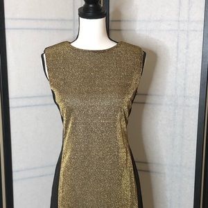 NEW/tags Black & Gold Shift Dress